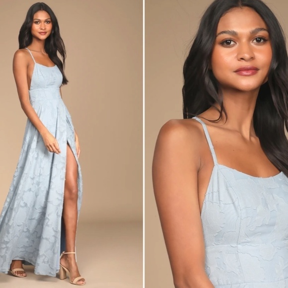 LULU's Prom Wedding Bridesmaid Romantic Garden Floral Flowy Maxi Dress NWOT - Picture 3 of 4